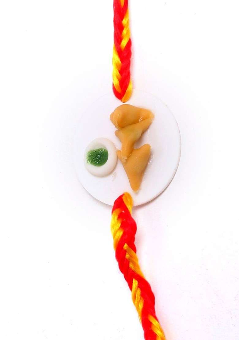 Kids Multicoloured Tasty Samosa Rakhi - Indya