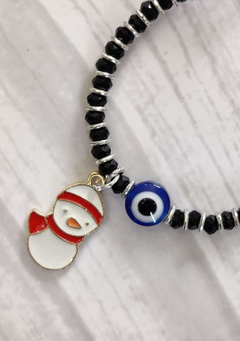 Kids Baby Nazaria Evil Eye Rakhi Combo With Roli Chawal Shagun - Indya
