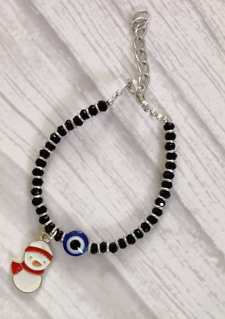 Kids Baby Nazaria Evil Eye Rakhi Combo With Roli Chawal Shagun - Indya