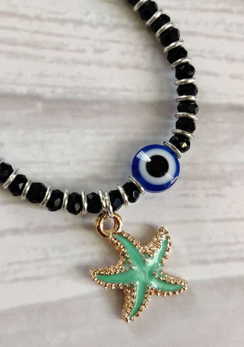 Kids Green Nazaria Rakhi Combo With Greeting Card And Roli Chawal Shagun - Indya