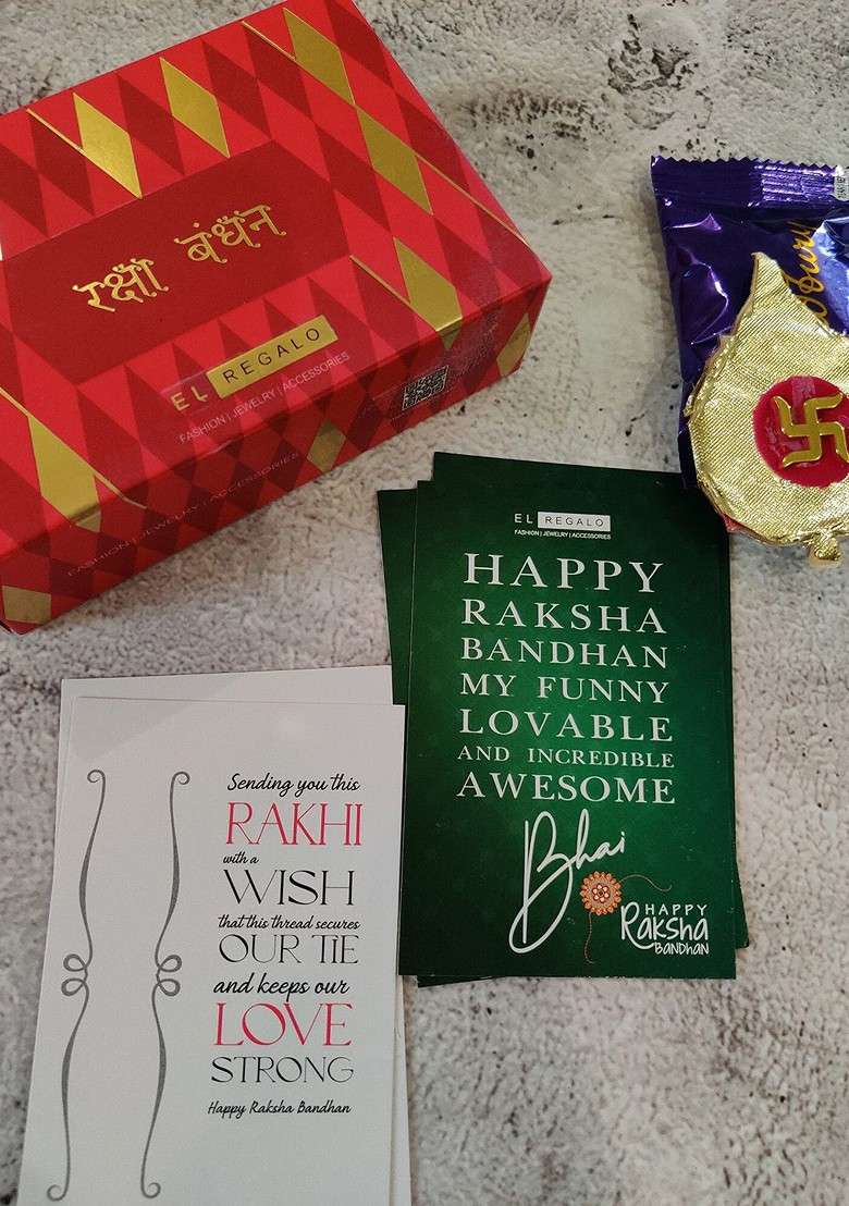 Evil Eye Rakhi Combo For Bhaiya With Roli Chawal Shagun And Greeting Card - Indya