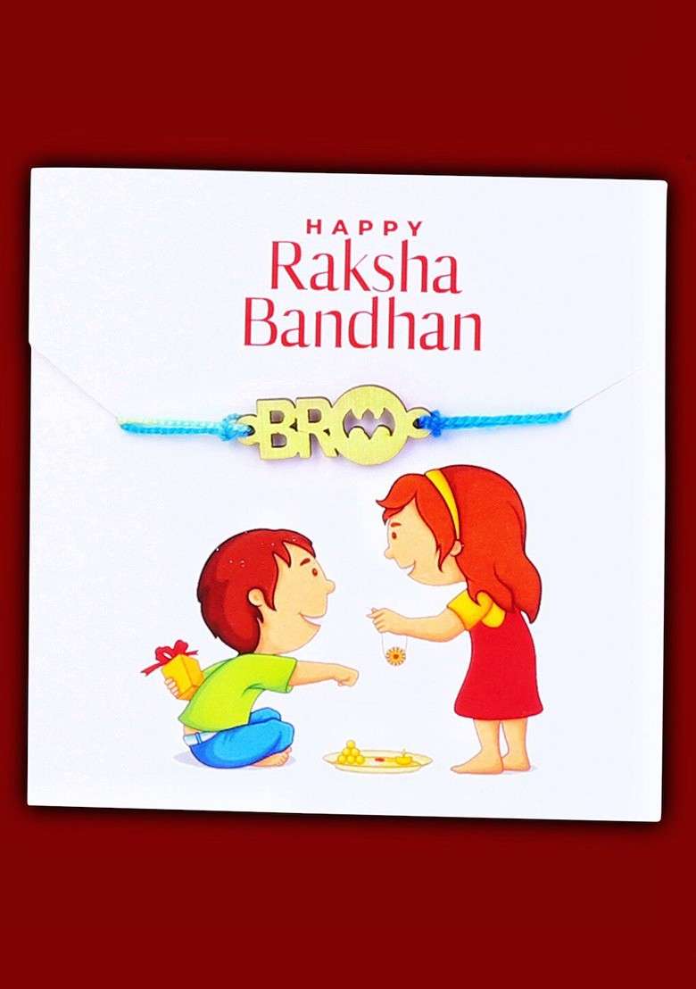 Boys Goldtoned Batman Bro Pendant Rakhi - Indya