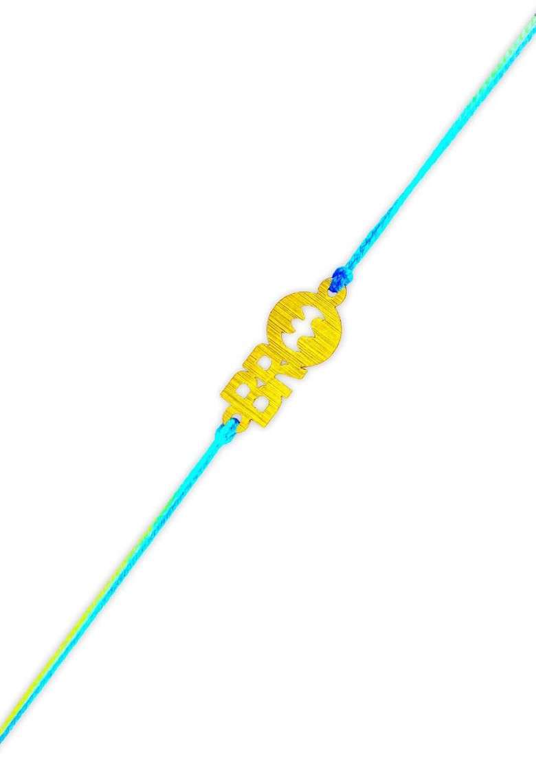 Boys Goldtoned Batman Bro Pendant Rakhi - Indya