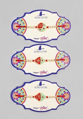 Set Of 3 Stone Studded Rakhis