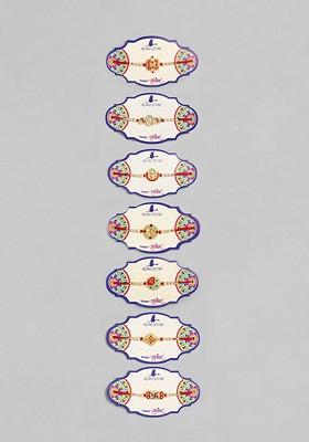 Set Of 7 Stone Studded Rakhis