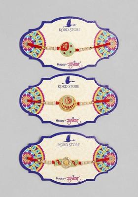 Set Of 3 Stone Studded Rakhis