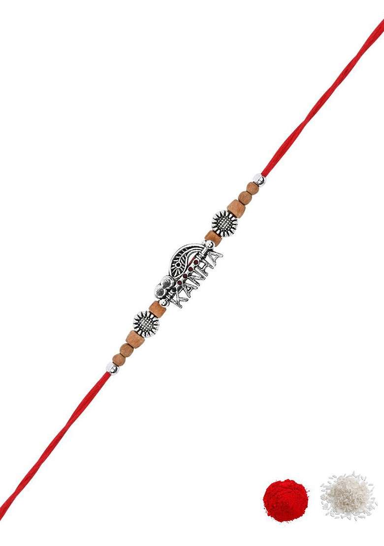 Red Boys Kanha Thread Rakhi - Indya