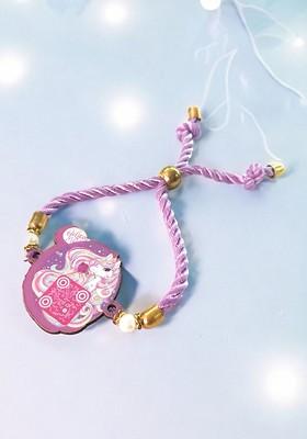 Pink Unicorn Qr Code Scanne Thread Rakhi