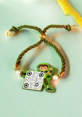 Green Ben10 Qr Code Scanner Thread Rakhi