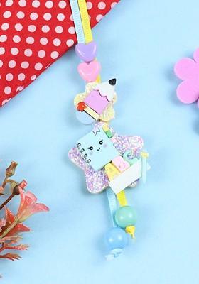 Girls Thread Lumba Rakhi With Roli Chawal