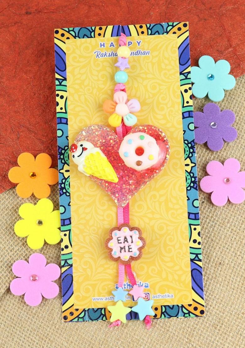 Girls Icecream Donut Charm Lumba Rakhi - Indya