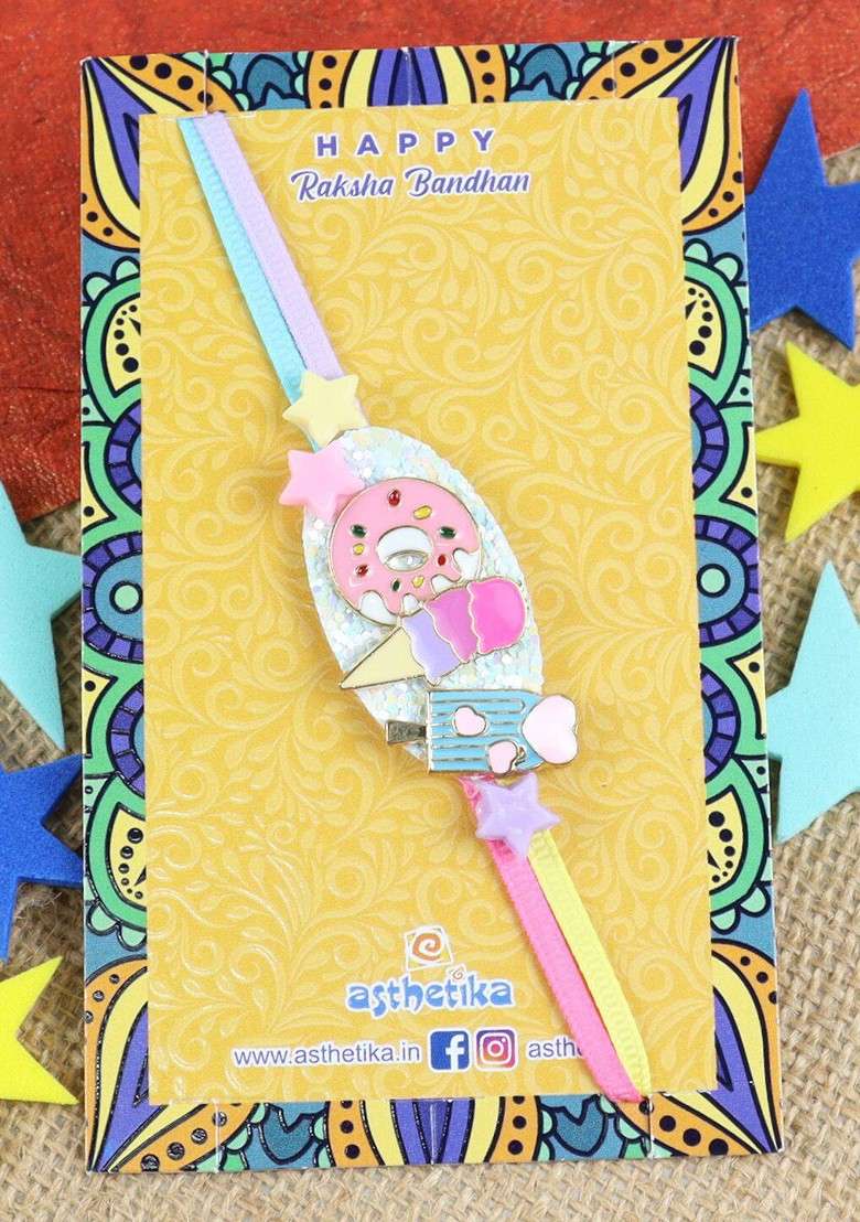 Boys Icecream Charm Beaded Rakhi - Indya