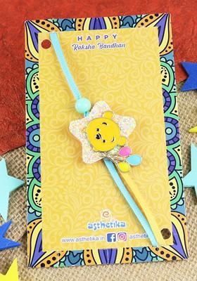 Boys Teddy Bear Balloons Charm Detail Beaded Rakhi