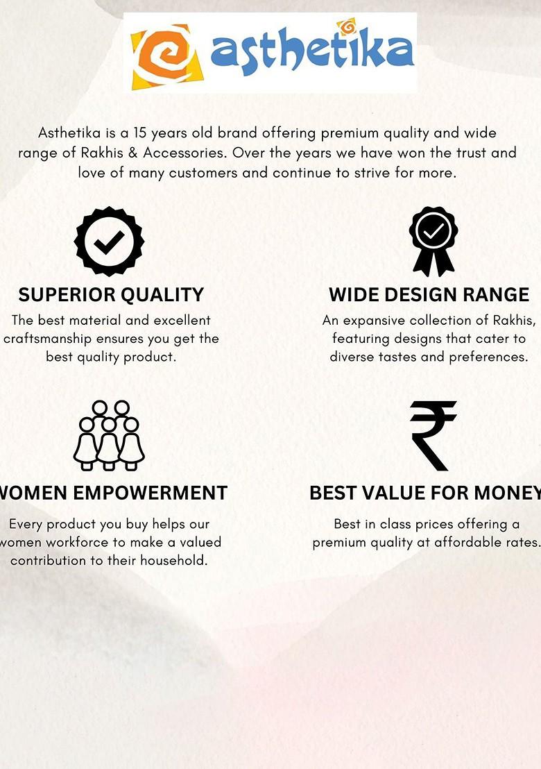 Boys Teddy Bear Balloons Charm Detail Beaded Rakhi - Indya