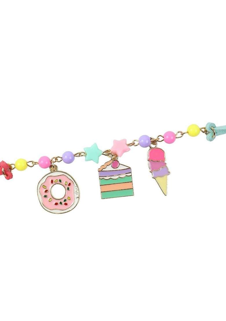 Ice Cream Donut Kids Wraparound Bracelet Rakhi With Roli Chawal - Indya