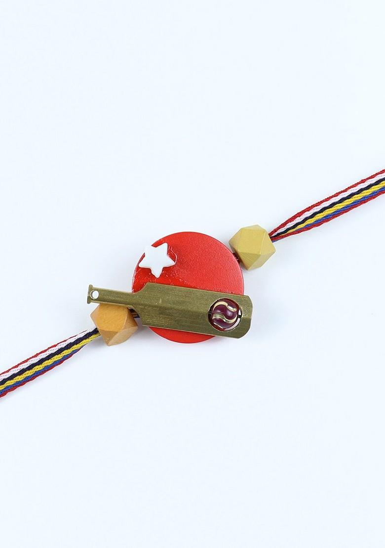 Red Boys Cricket Bat Sports Thread Rakhi