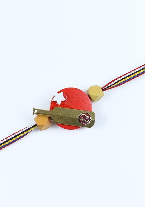 Red Boys Cricket Bat Sports Thread Rakhi