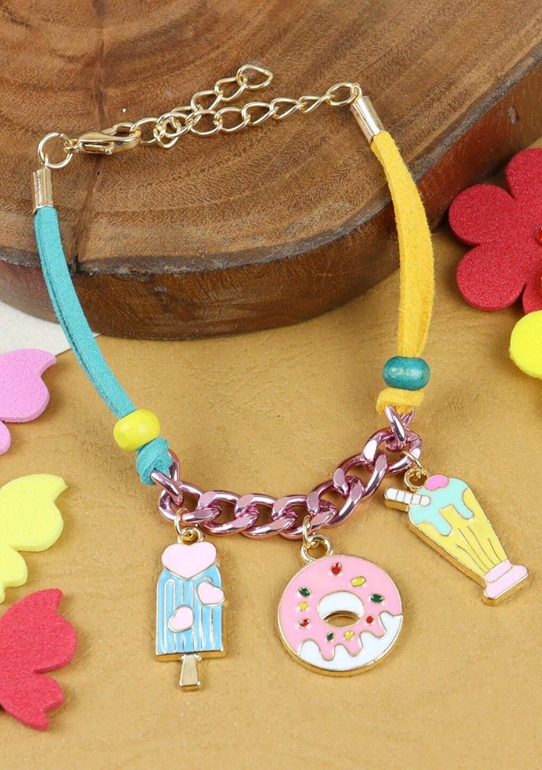 Kids Icecream Donut Multicharm Bracelet Rakhi