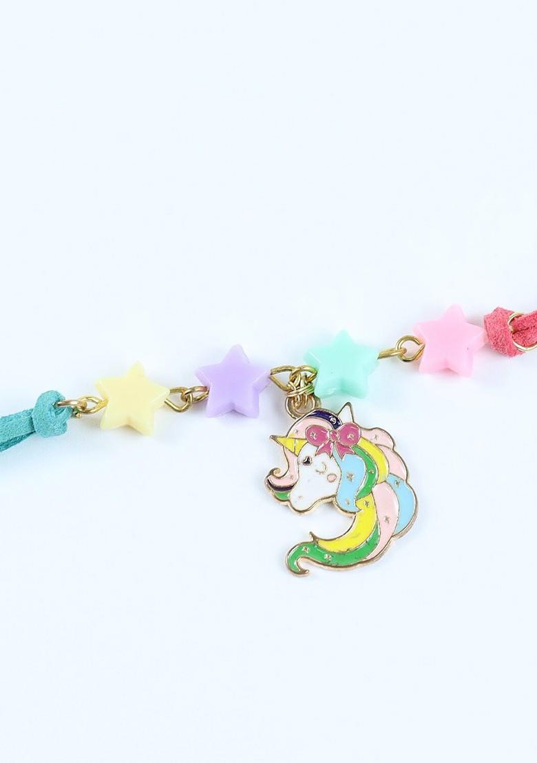 Kids Unicorn Charm Detail Bracelet Rakhi - Indya