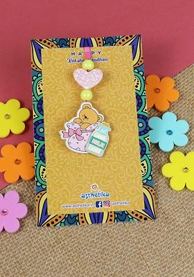 New Born Baby Lumba Rakhi With Roli Chawal