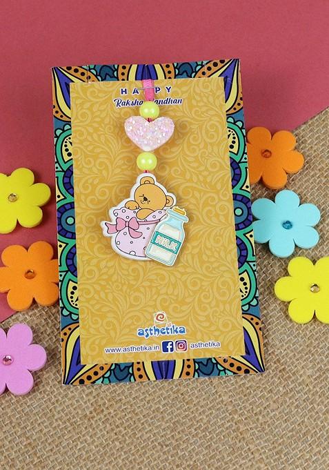 New Born Baby Lumba Rakhi With Roli Chawal