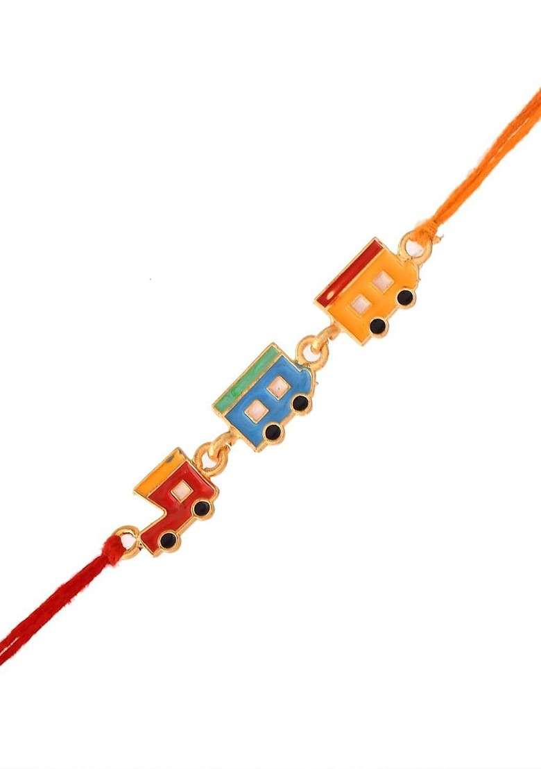 3Pcs Rakhi With Fridge Magnet And Roli Tilak - Indya