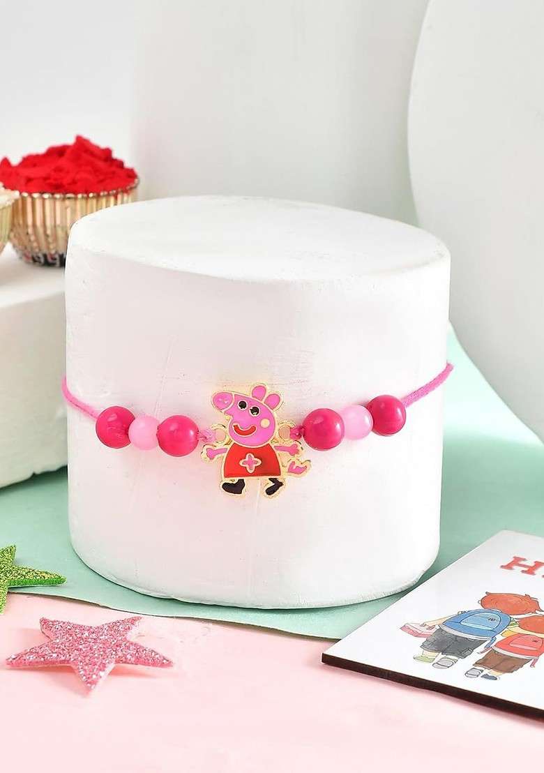 Cute Cartoon Rakhi With Magnet Gift And Roli Tilak - Indya