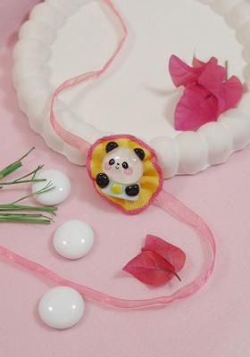 Pink Kids Boys Set Of 2 Cartoon Thread Rakhis For Brother