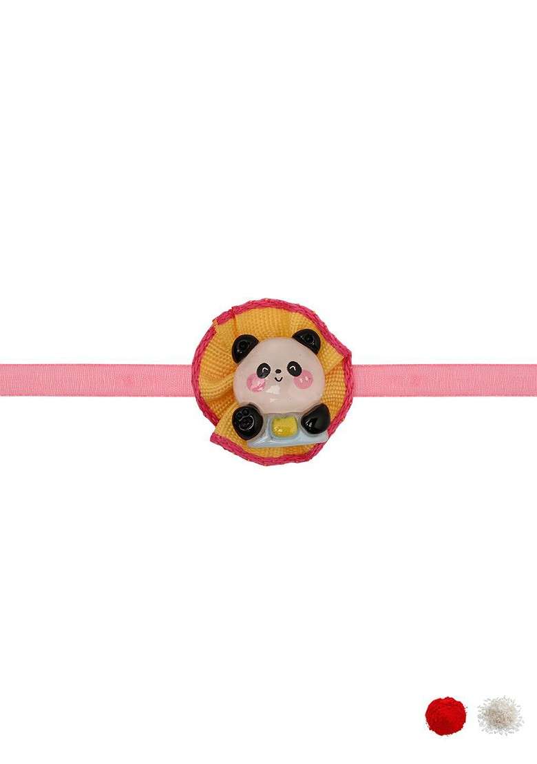 Pink Kids Boys Set Of 2 Cartoon Thread Rakhis For Brother - Indya