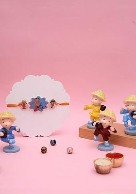 Chhota Bheem Rakhi Set With Buddha Showpieces
