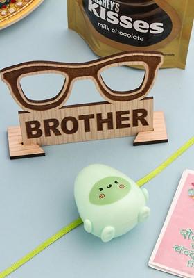 Green Kids Assorted Sharpener Design Thread Rakhi Combo