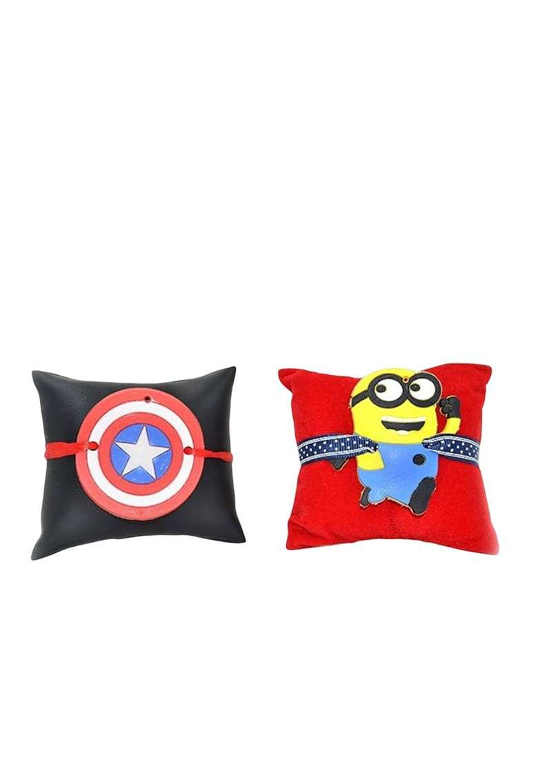 Kids Set Of 2 Raksha Bandhan Rakhi With Greeting Card - Indya