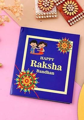 Kids 5Pcs Cartoon Character Rakhi Set With Tilak Pack And Greeting Card