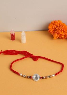 925 Sterling Silver Om Designer Rakhi For Bhai