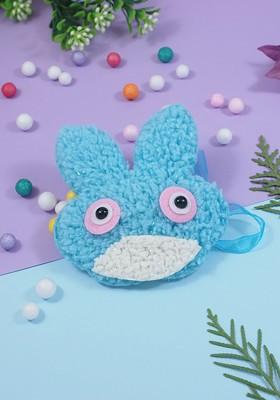 Blue Kids Soft Thread Rakhi With Roli Chawal And Rakshabandhan Card