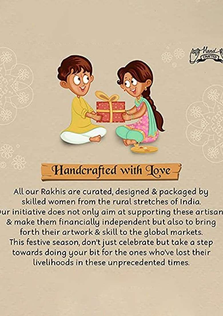 Red Boys Chota Bheem And Krishna Thread Rakhi With Roli Chawal And Greeting Card - Indya