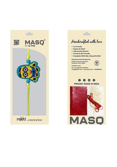 Red Boys Set Of 3 Beaded Thread Rakhis