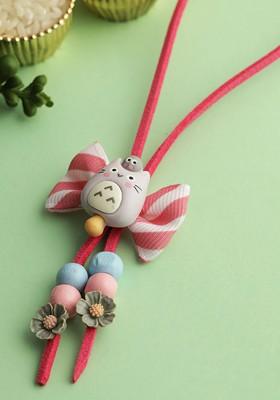 Girls Bow Beaded Elasticated Rakhi