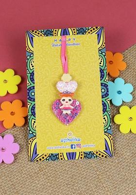 Little Doll Lumba Rakhi With Roli Chawal