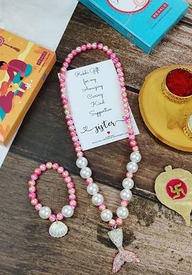 Girls Set Of 2 Jewellery Rakhi Gift Set