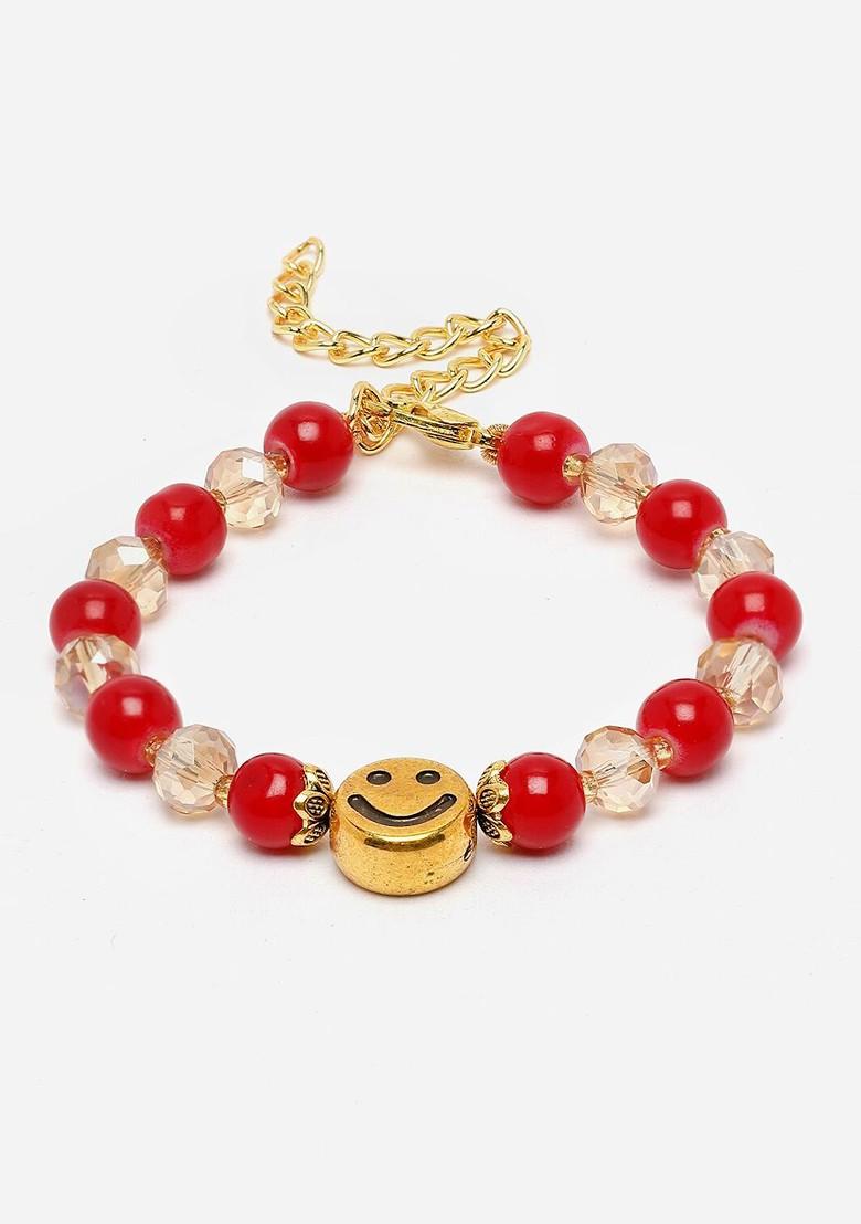 Artificial Stones Studded With Smiley Rakhi Gift Set - Indya