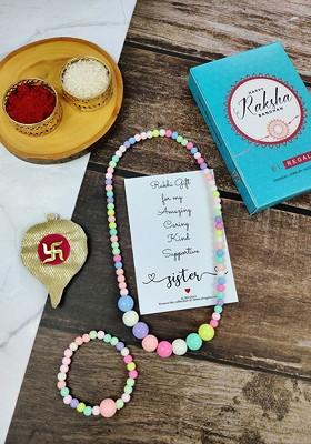 Girls Set Of 2 Jewellery Rakhi Gift Set