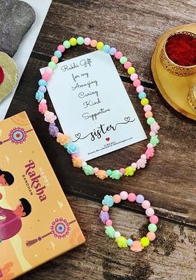 Girls Set Of 2 Jewellery Rakhi Gift Set