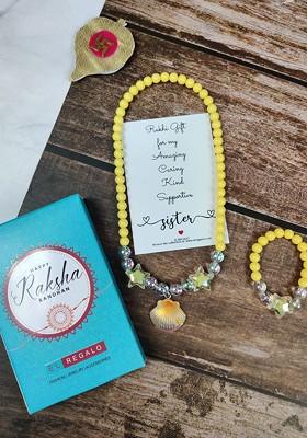 Girls Set Of 2 Jewellery Rakhi Gift Set