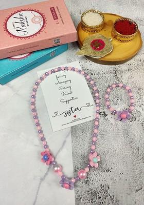 Girls Set Of 2 Jewellery Rakhi Gift Set