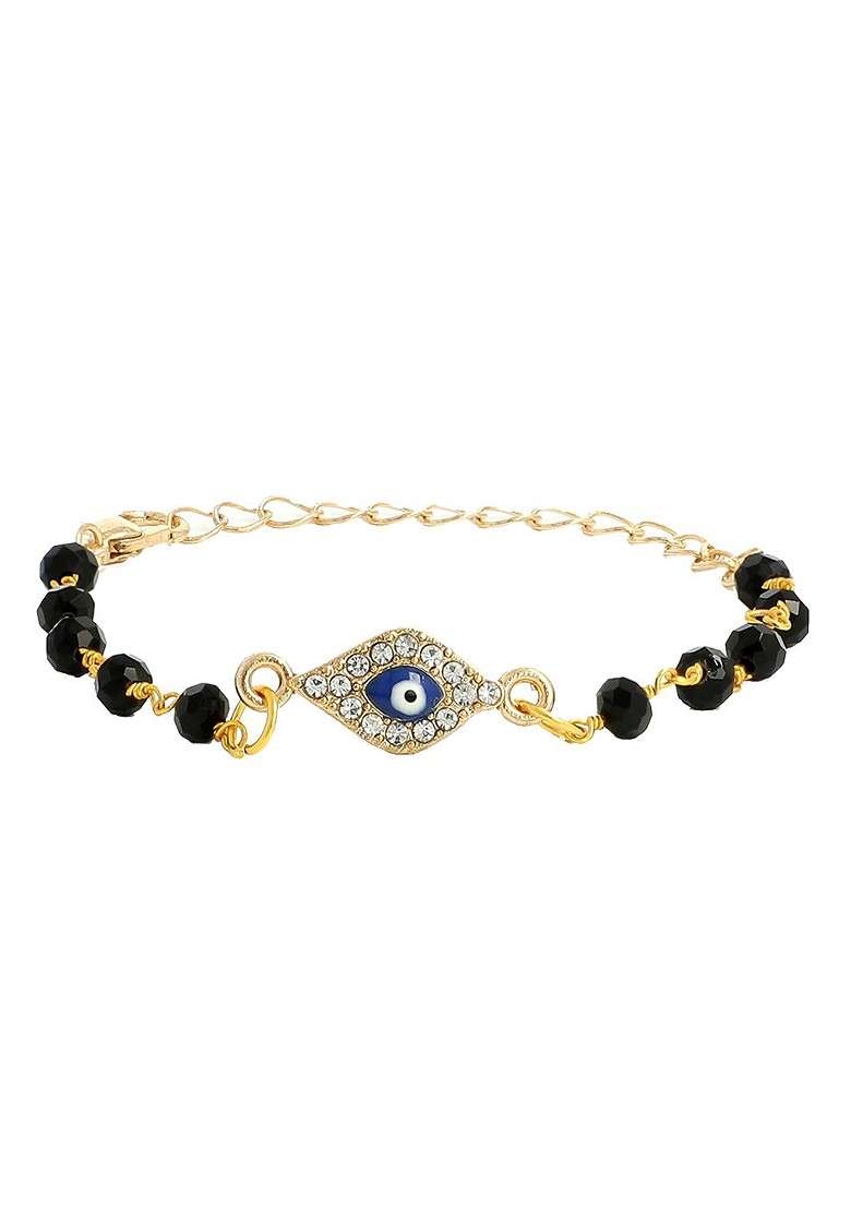 Kids Goldplated Nazaria Rakhi With Greeting Card And Roli Chawal Shagun - Indya