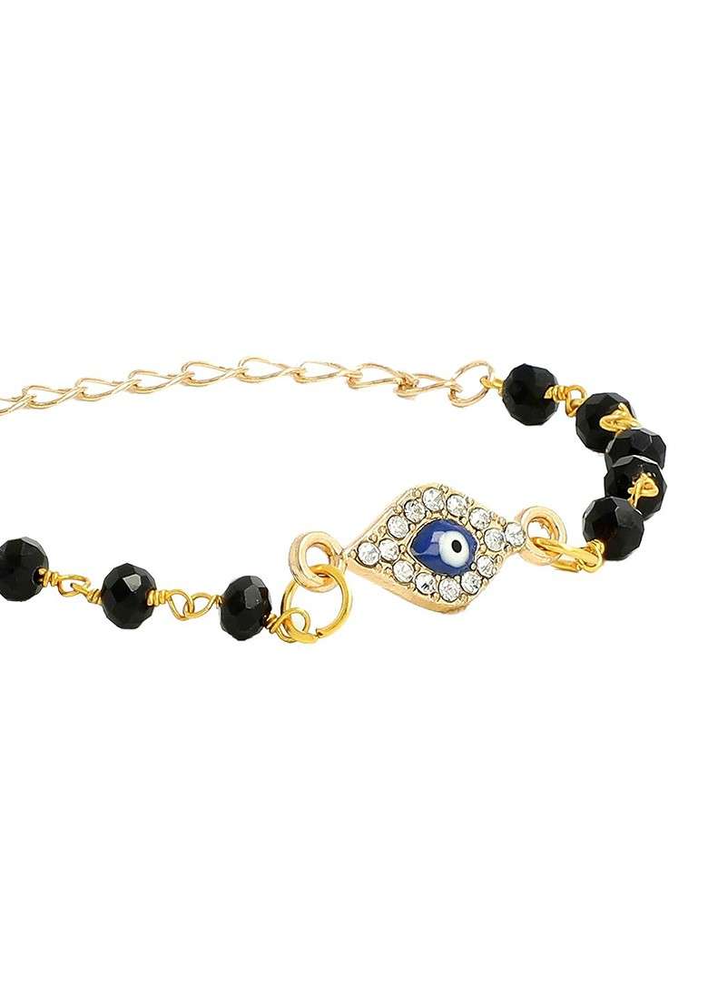 Kids Goldplated Nazaria Rakhi With Greeting Card And Roli Chawal Shagun - Indya