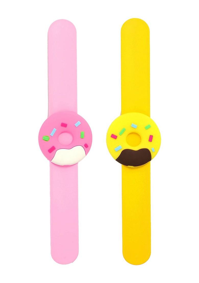 Kids Set Of 2 Donut Shaped Silicon Rakhi - Indya