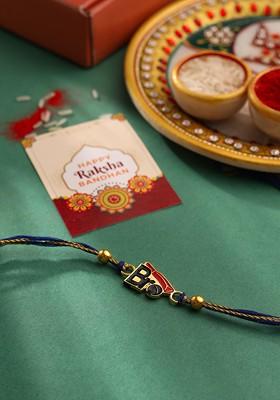 Boys Cricketer Bro Rakhi With Roli Chawal And Card