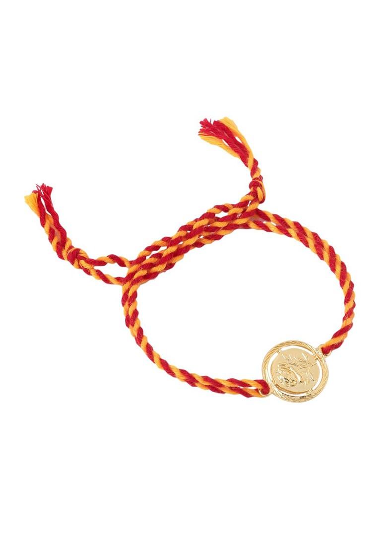 Gold Boys Gold Plated Thread Rakhi - Indya
